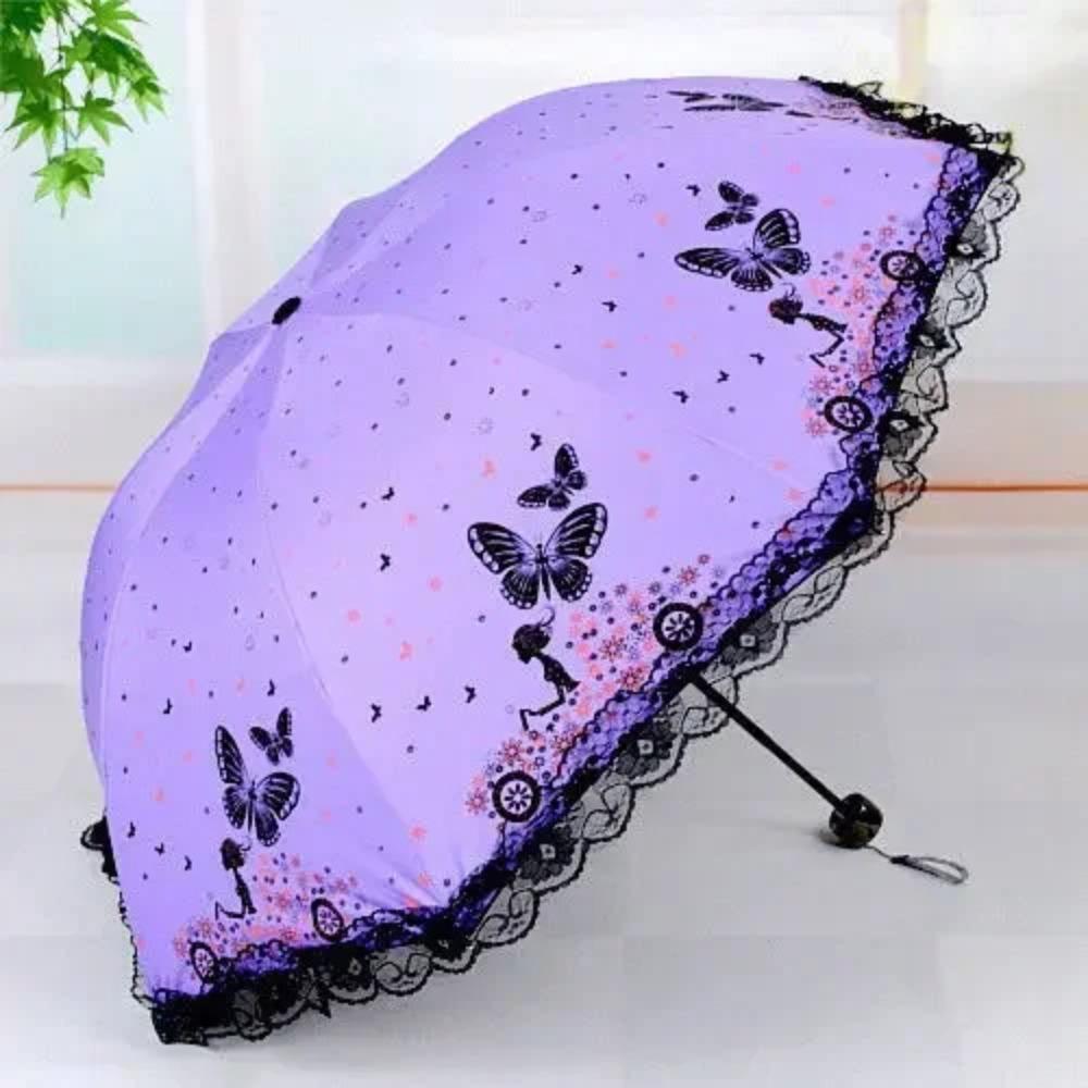 Fashion Folding Umbrella Women Parasol Men Girls Anti-UV Waterproof Portable Eight-bone Cartoon Chinchilla Travel UMBRELLAS