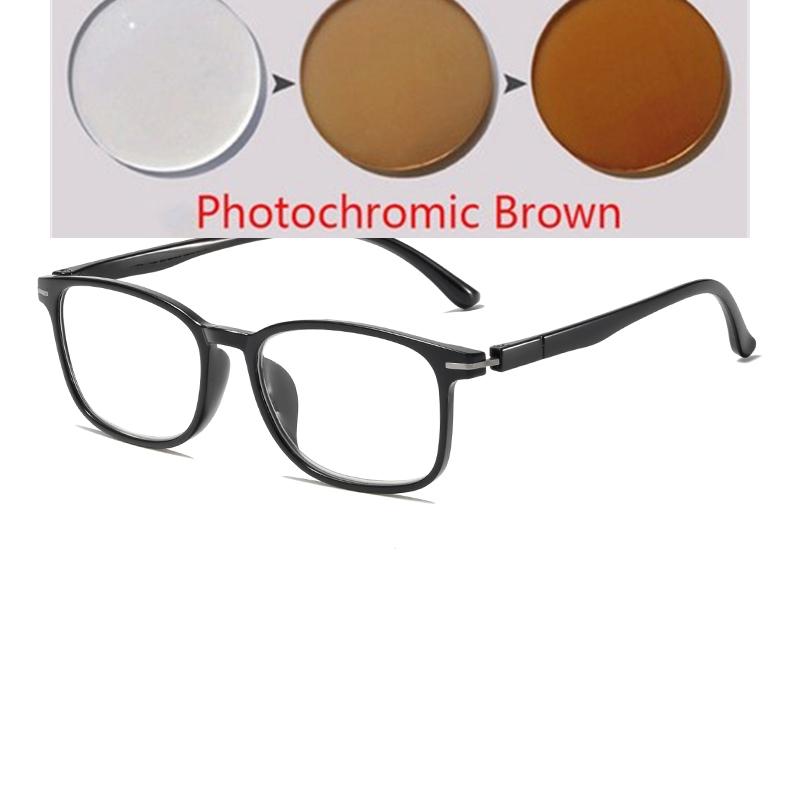 Women'S Fashion Color Changing Sunglasses New Style Photochromic Reading Glasses Far-Sighted Diopters Eyeglasses Prescription