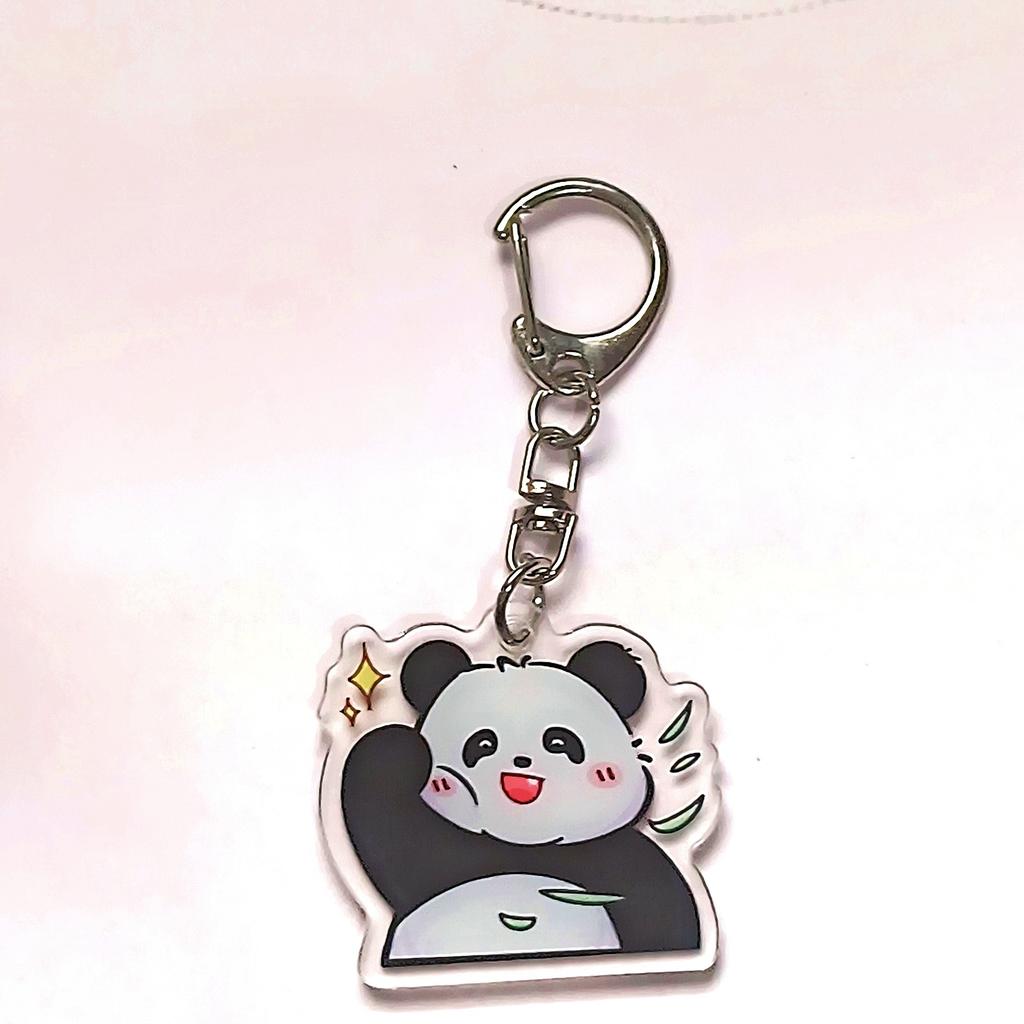 Acrylic Flat 2D Pendant - Multifunctional Hanging Ornament Holiday Car Interior Decoration Keychain Backpack Pendant,Panda Keychain Acrylic Pendant