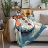 Tuniu Cute Snowman Blanket for Sofa Bed Bedroom Winter Autumn Gift Soft Warm Plush Fleece Throw Blanket
