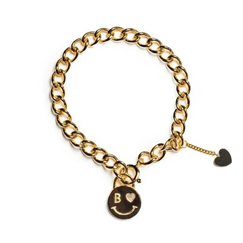 BONBEAU Heart Smile Bold Curve Chain Bracelet