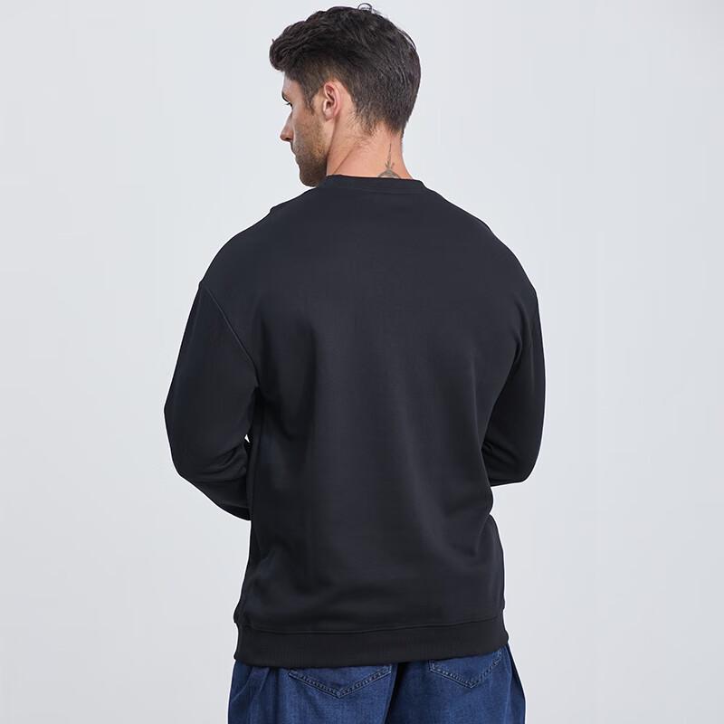Dibinze Men's Plus Size Cotton Blend Crewneck Sweatshirt