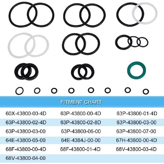 Kit de Joints 115225FS Capuchon de Trim/Inclinaison & Joint Torique de Cylindre pour Yamaha 1997-Up 115HP 150HP 175HP 200HP (Environ 225 CV 250 CV) Pour Showa Suzuki