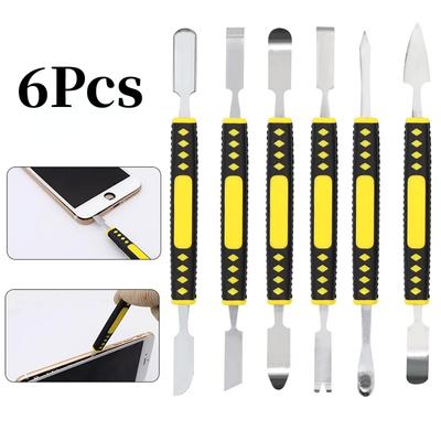 6 Parça Set Evrensel Telefon Tamir Araçları Kiti Pry Açma Aracı Metal Sökme Kazayağı Kiti Elektronik Tamir Aracı