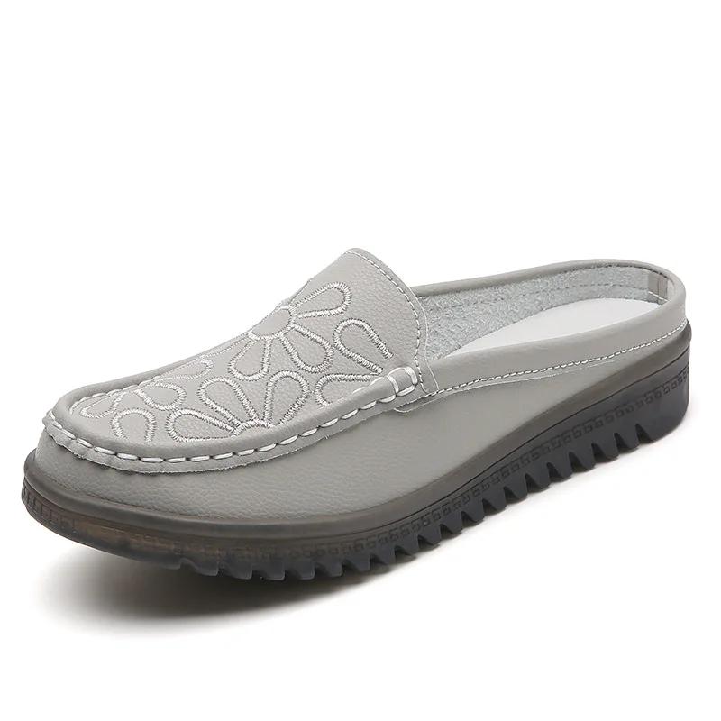 Women Slippers  Spring New Casual Half-slip Shoes Ladies Slip on Closed Toe Sandals Zapatos De Mujer Women's Slingback Shoes