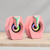 USB Powered Speaker with RGB Lights Volume Control Portable Wired Subwoofer Speaker for Laptop Desktop Computer Desktop