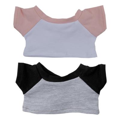 Niannyyhouse 10cm, 15cm, 20cm Plush Clothes, Color Block T-Shirt, Bottoms, Dress-Up, Cotton Doll, Accessories (a7, 10cm)