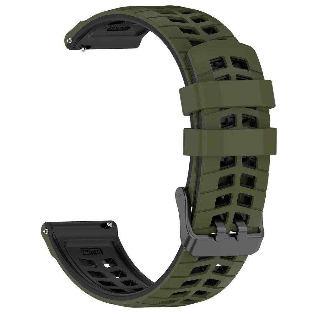 רצועת סיליקון 22 מ"מ עבור REDMI Watch 5 Lite/Active רצועת החלפה נושמת עבור Garmin/Xiaomi Watch Sport אביזרי צמיד