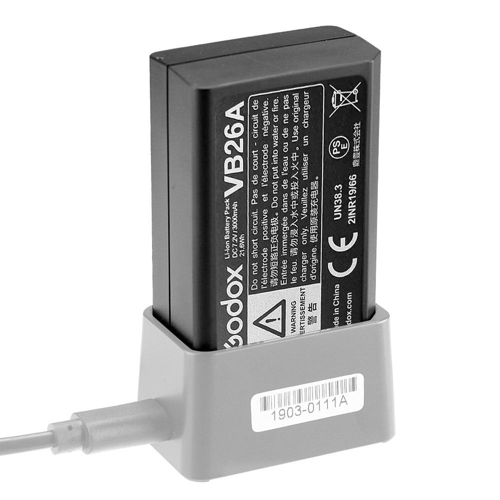Godox VB26 Li-ion Battery DC 7.2V 2600mAh 18.72Wh Replacement Battery for Godox V1S V1C V1N V1F V1O