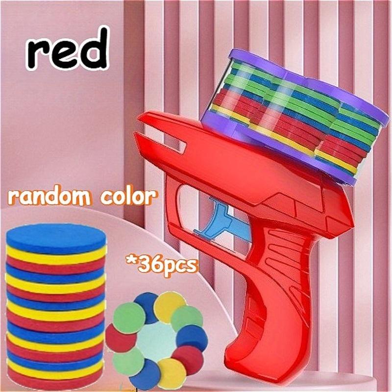 Dishes Handheld UFO Soft Foam Dart Launcher - Vibrant Colorful Toy Guns Ages 3+, Parent- Interactive Multiplayer Battles