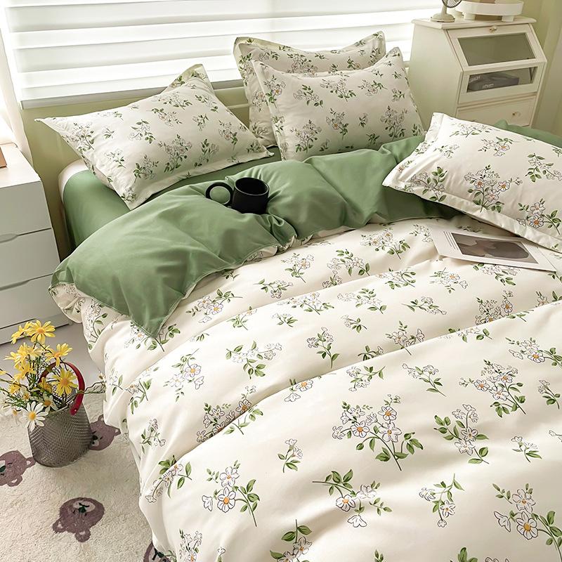 Thickened Brushed Four-piece Bed Sheet and Quilt Cover Three-piece Set Four-season Autumn and Winter Bedding Duvet Cover