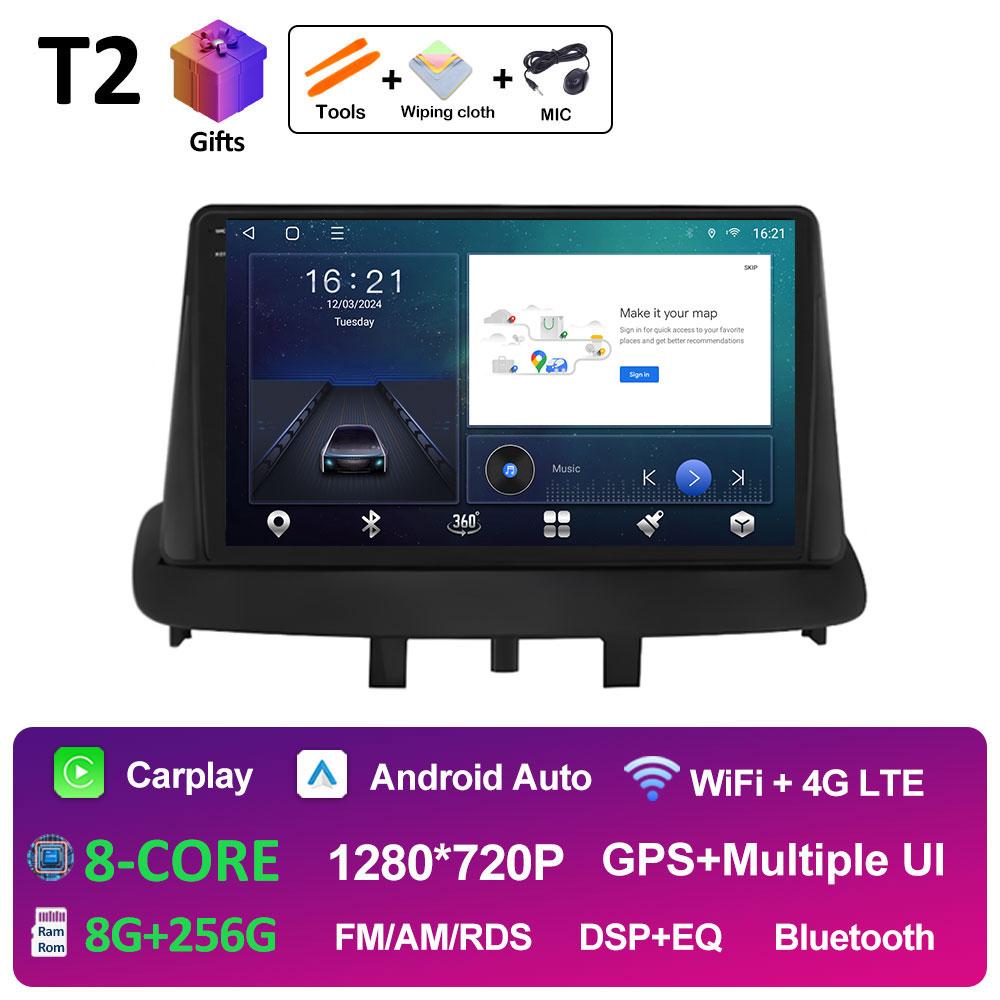 For Renault Megane 3 Fluence Samsung SM3 2008 2009 2010 - 2014 Androdi Auto Car Multimedia Video Radio Player Bluetooth WIFI 4G