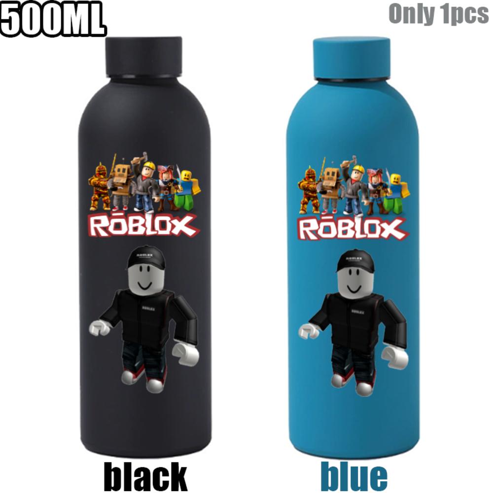 

500ML Gourde Roblox Game Insulated Water Cup Anime Paint Small Mouth Bottle Cartoon DynaBlocks Insulated Coffee Cup Holiday Gift Only blue 1 pcs