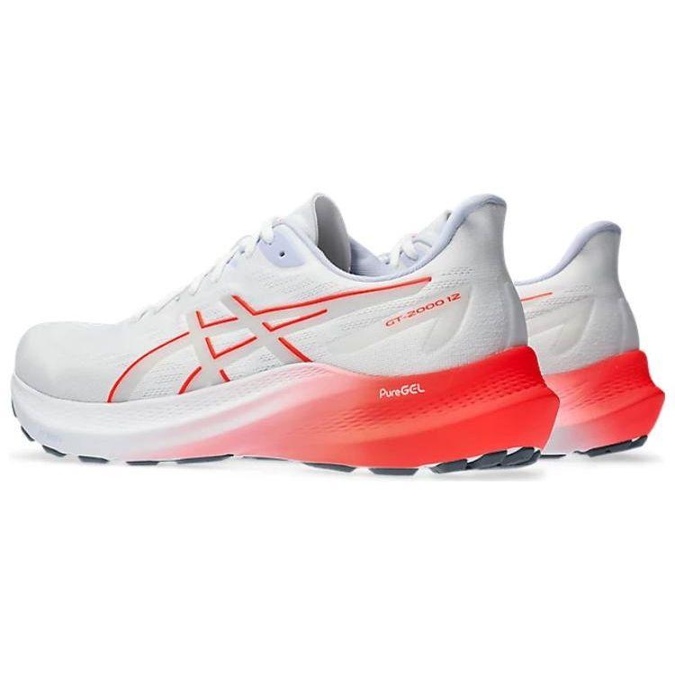 Asics GT 2000 12 Hvit Sunrise Rød Herre Sneakers 1011B691-101