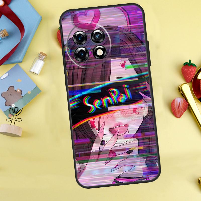 Sad Anime Aesthetic Senpai Case For OnePlus 12R 10R 13R 13T 15 13 12 11 10 9 10T 8T Nord CE 5 2 3 4 Lite N20 N30 Cover