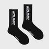 Unisex High-Street Cotton Mid-Tube Socks - Comfortable, Breathable, Stylish Black Skateboard & Sports Socks