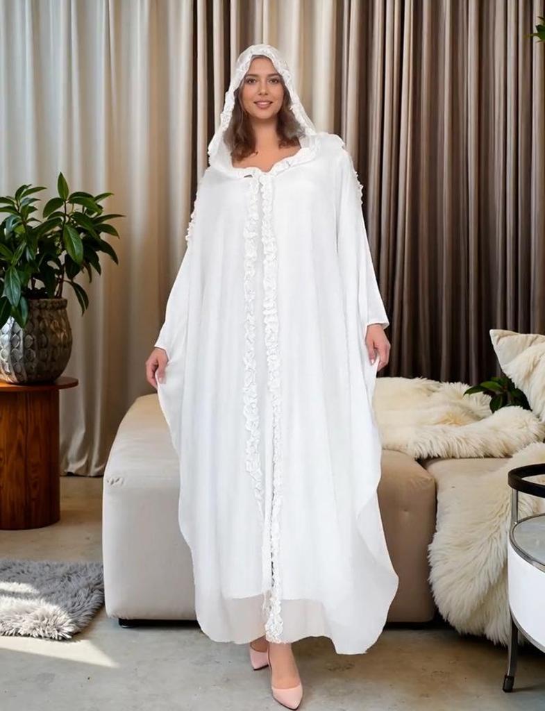 Dubai Hooded Dress: European & American Style, Turkish Cardigan, Loose Long Robe for Women