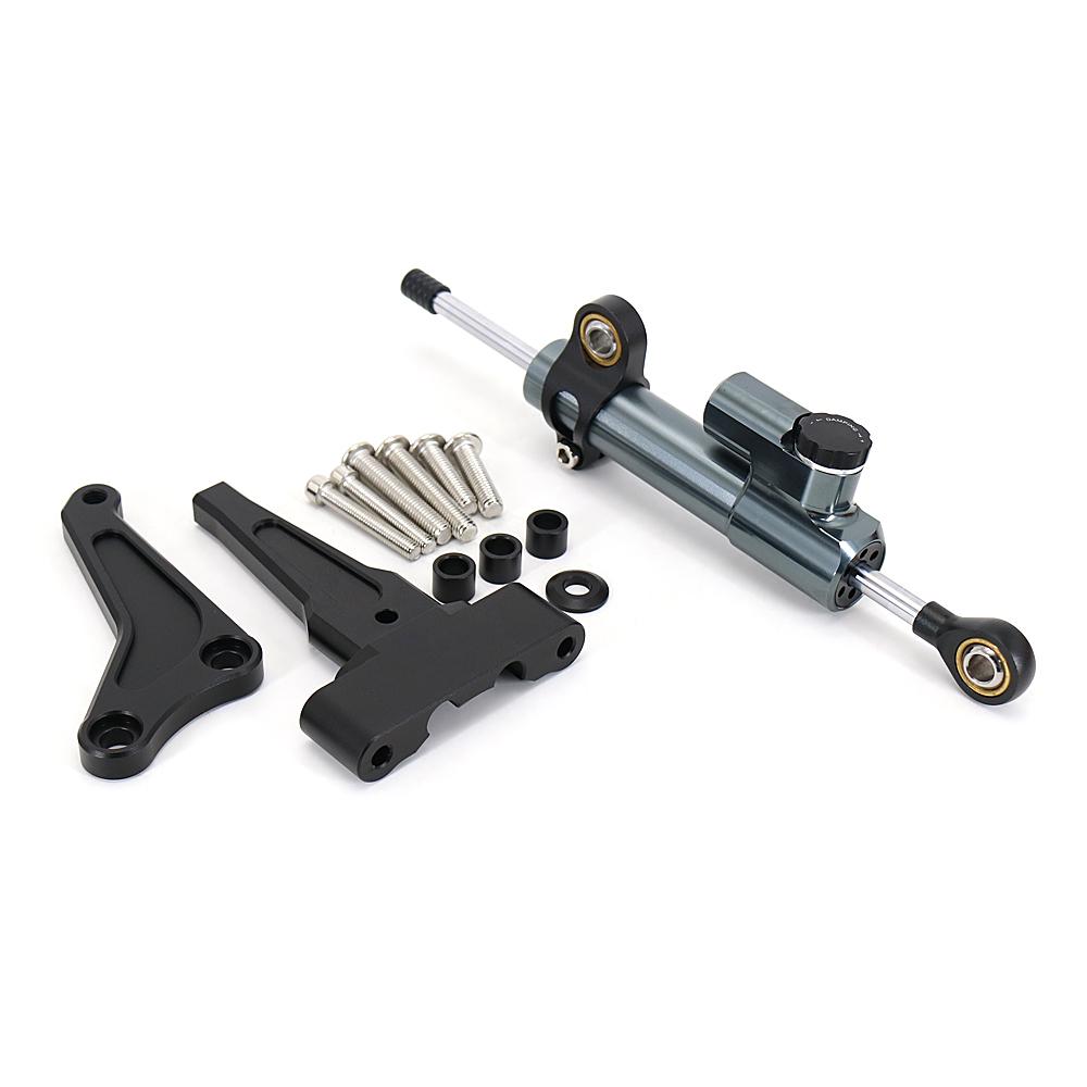 Carbon Steering Damper Stabilizer Motorcycle Directional Dampers Mount Bracket Support Kit For Street Triple 765R 765RS 1200RS