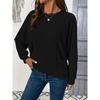 1pc Elegant Women'S Solid Color Casual Sweater Tee, Polyester Knit Fabric, Crew Neck, Sleeveless, Regular Length, for Spring/Fall Season