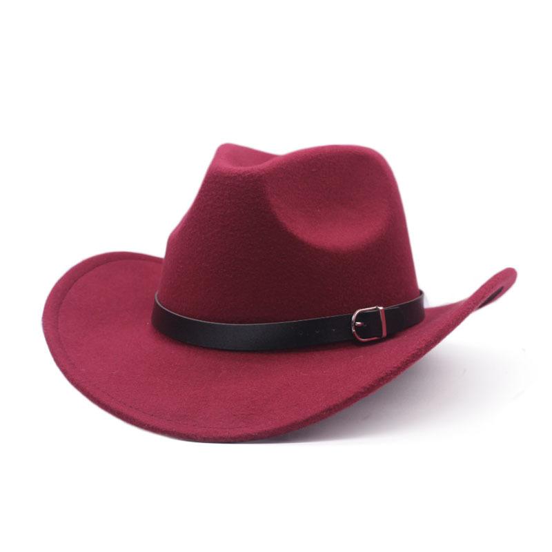 British Fashion Autumn and Winter Top Hat, Jazz Hat, Western Cowboy Hat, Men's and Women's Woolen Hat, Felt Hat