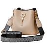 Quality wide strap feminine leather bucket bag fashion designer ladies shoulder crossbody bags