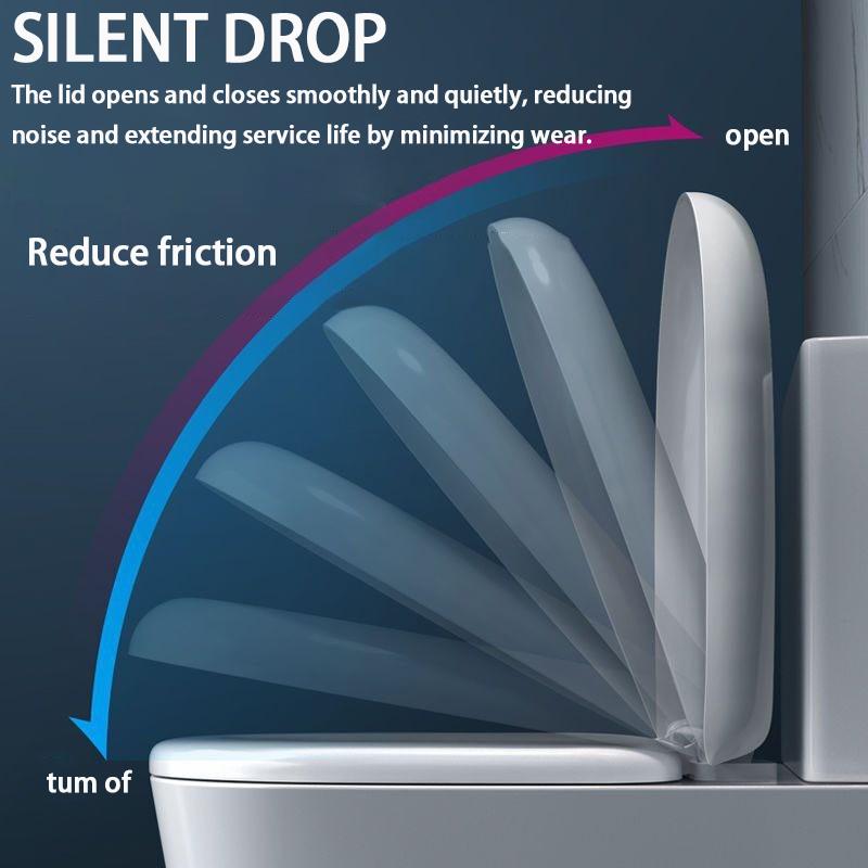 [Installiert in 1 Sekunde] Verdickter, bruchsicherer Toilettensitz, kompatibel mit allen Marken, U/V/O-förmigen Toilettensitzen