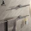 Black Towel Holder Aluminium Alloy Bathroom Towel Hanger Waterproof Towel Bar SS Gold Rack Shelf Accessories 811783