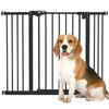 Adjustable Safety Gate W/ Two Extensions, Four Adjustable Screws, Black