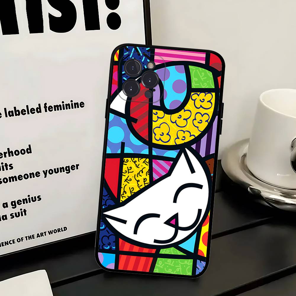 

Colors R-Romero B-Britto Art For IPhone 17 16 15 14 13 12 11 Pro Max 13 17Air Shockproof Soft Phone Cases Coque iPhone 13pro max