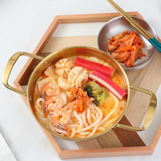Modern Ramen Steel Simple Pan Reusable Stainless Operation