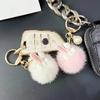 1 piece of smooth touch butterfly bow rabbit ear decoration daily necessities plush keychain accessory