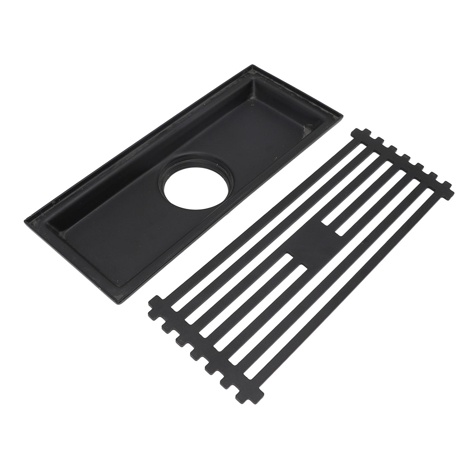 

Linear Floor Drain Large Drainage Capacity Odor Blocking 304 Stainless Steel Rectangle Shower Floor Drain for Bathroom 20cm / 7.9in