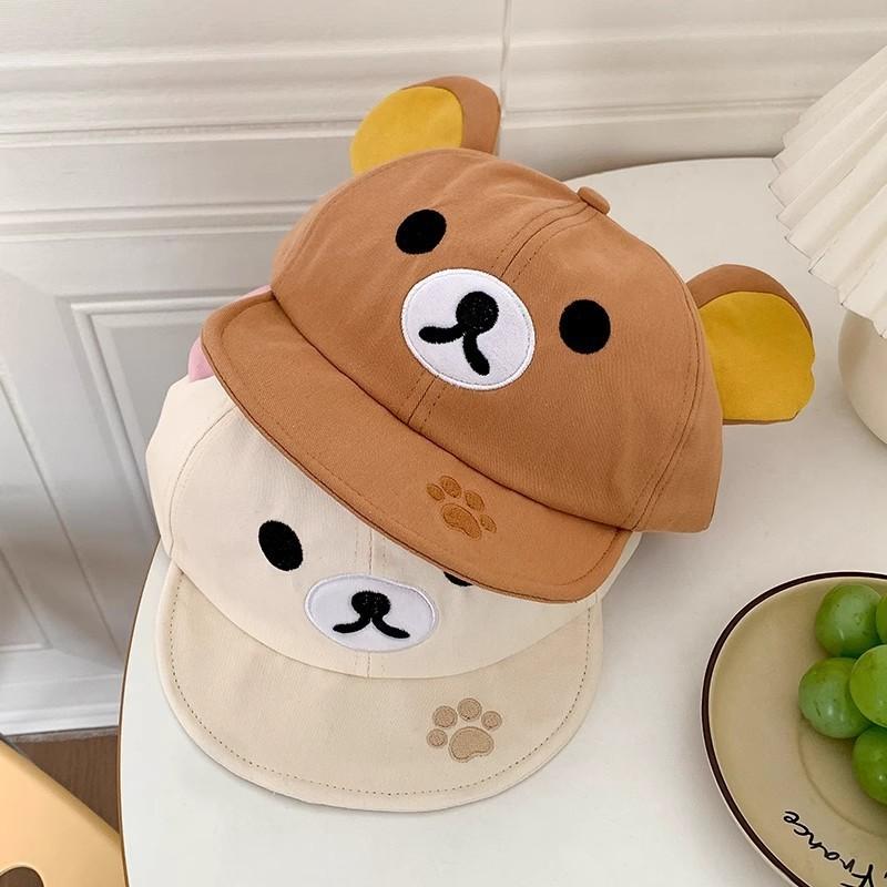 Cotton Cartoon Bear Unisex Baseball Cap With Embroidery For Summer Outdoor Activities