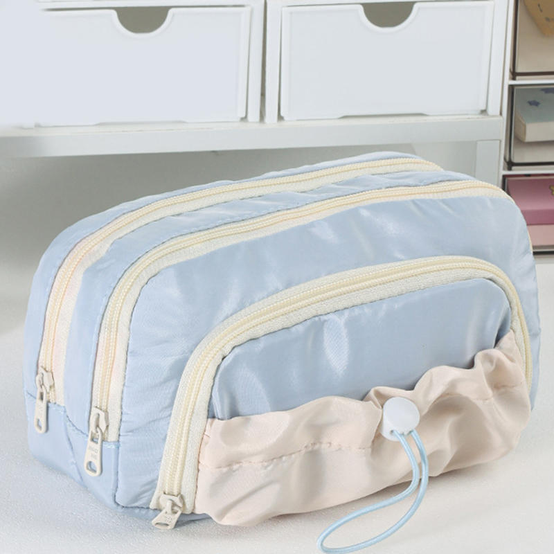 Large Capacity 3 Layered Pencil Bags Kawaii Front Pocket Pencil Pouch School Stationery Gifts Creative Pencil Case