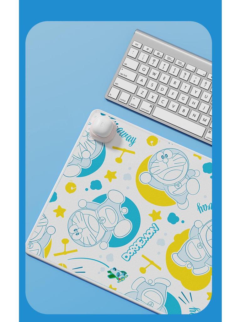 Doraemon Heated Desk Pad: Electric Mouse & Hand Warmer for Office