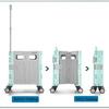 Portable Camping Trolley Multifunctional Camping Storage Box with Adjustable Handle Outdoor Camping Picnic Folding Trolley
