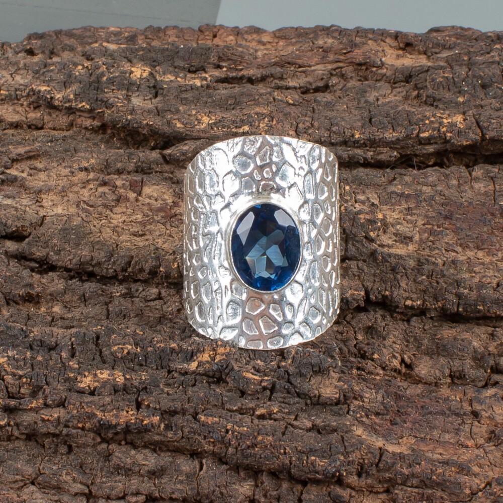 London Blue Topaz Gemstone 925 Sterling Silver Jewelry Handmade Engagement Ring RR-17-11
