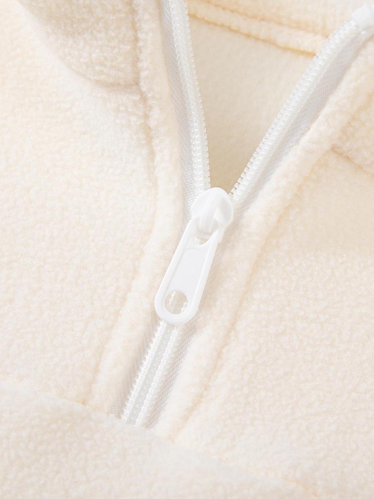 Kids' Fleece Half-Zip Sweatshirt Set for Boys and Girls Ages 1-7 - Autumn and Winter 2-Piece Outfit