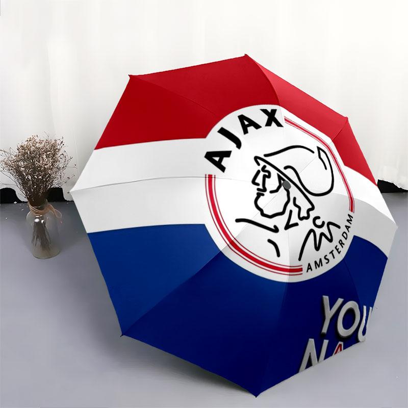1 PC Automatic Folding Umbrella - AFC Ajax Custom Name Pattern, Portable & Foldable Design with 8 Ribs, Christmas Birthday Gifts