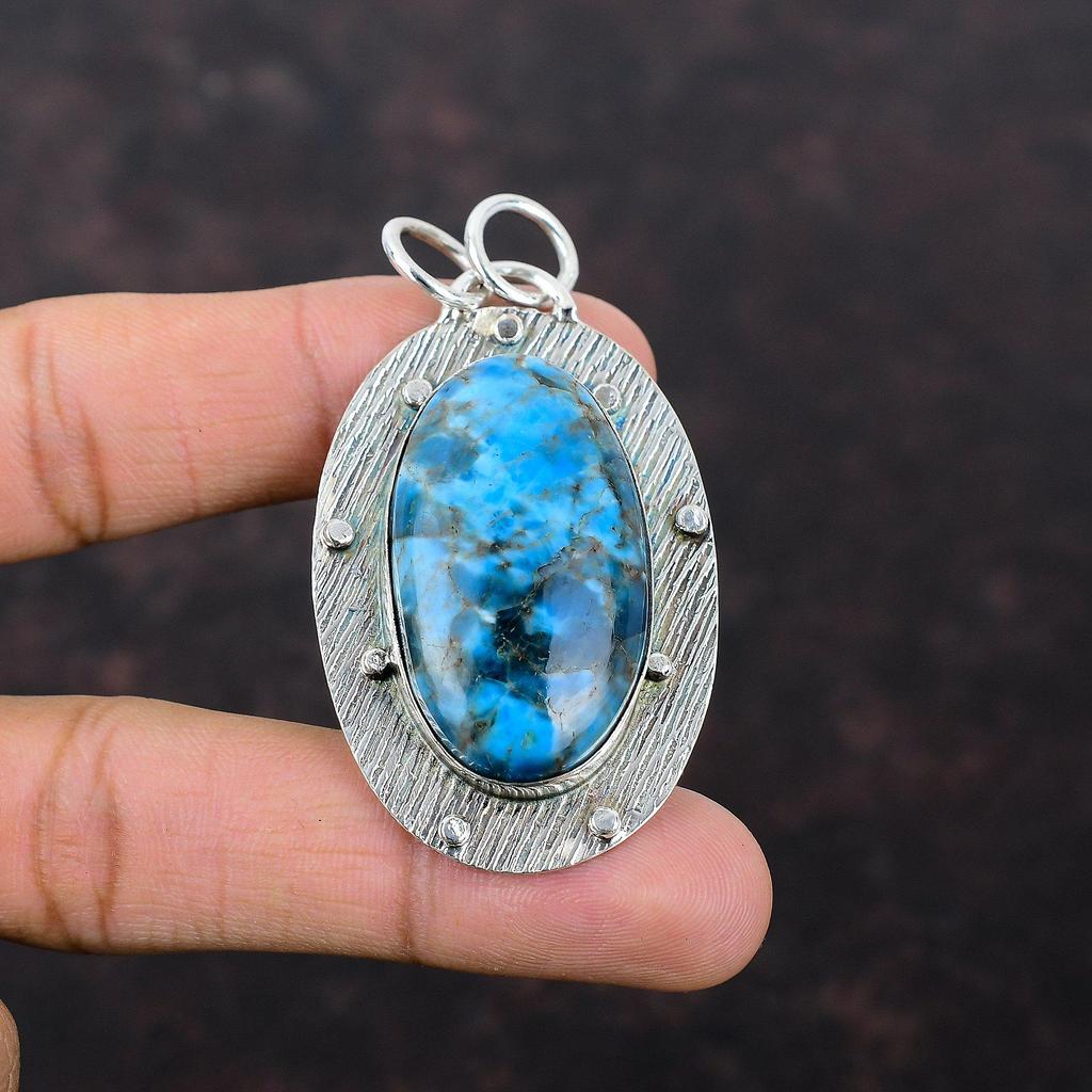 Neon Apatite Pendant 925 Sterling Silver Pendant Beautiful Gemstone Jewelry Handmade Boho Style Pendant Gift For Women Healing Stone Pendant