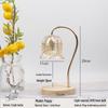Luxury Glass Aroma Wax Melt Lamp - Fragrance Candle Light for Bedroom, Bedside Table, or Desk. Ideal Decorative Gift.