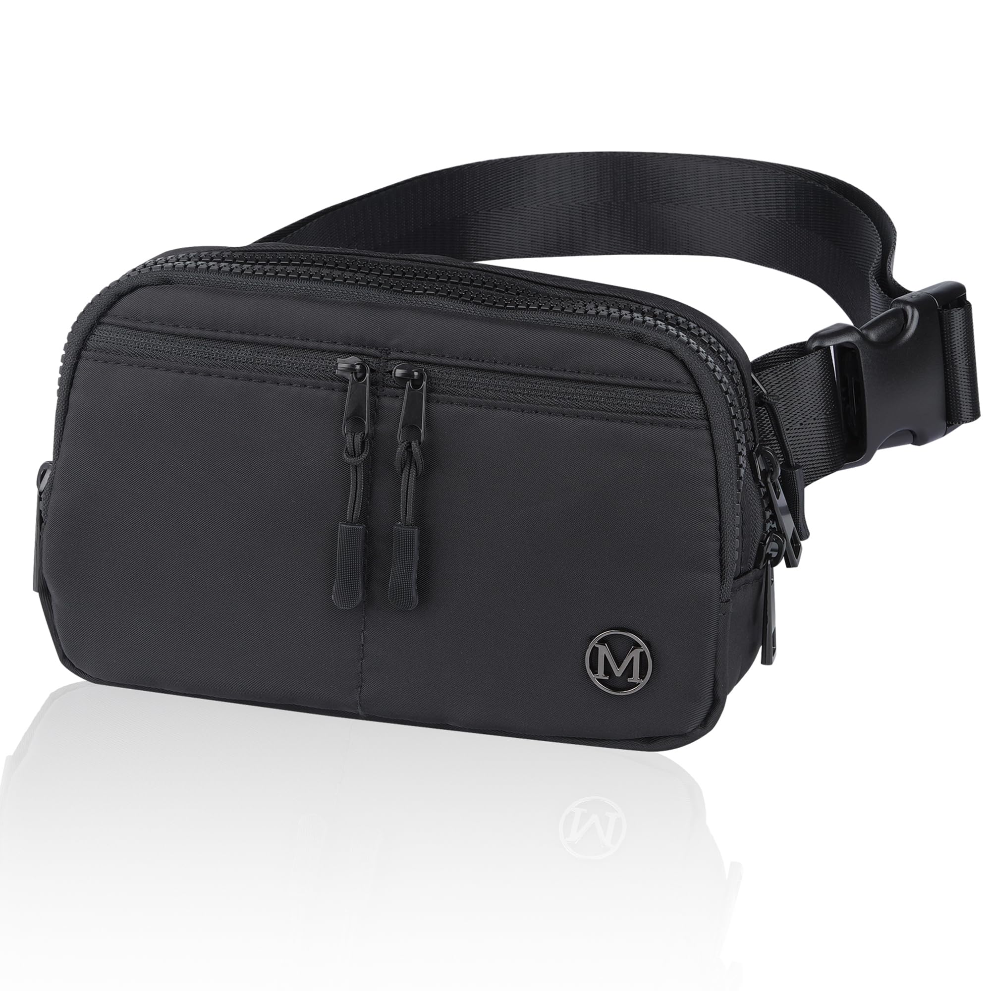 

Waist pouch for women and 5 body for outdoor waist 2L capacity [mokzer] men, waterproof, lightweight, pockets, 3-way small, multi-functional, stylish, чорний