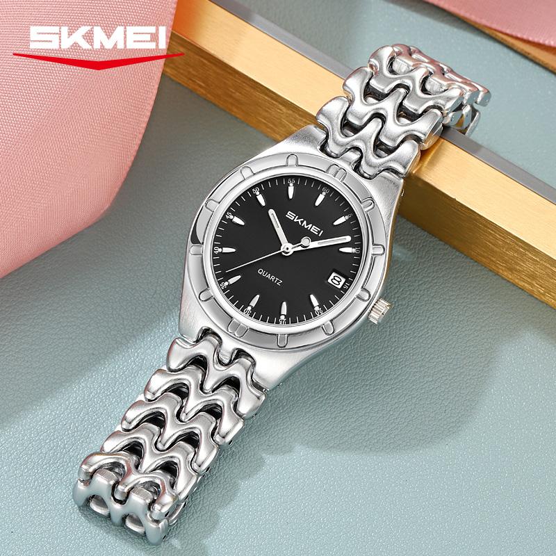 Women's Analog Quartz Watch, Date Function Waterproof, Elegant Steel Band, Casual Fashion Wristwatch for Ladies