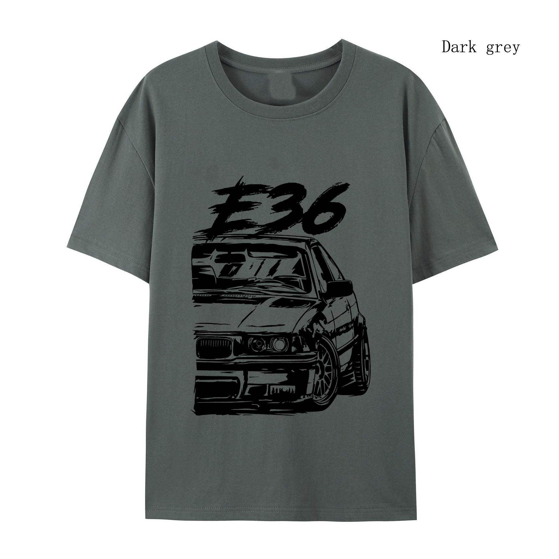 

Футболка E36 Высококачественные футболки E36 Летние свободные футболки с коротким рукавом Хлопковые свободные уличные топы 3XL