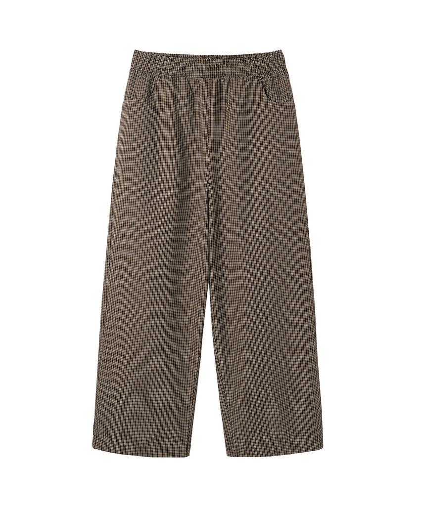 OHY O Logo Check Track Pants - Brown