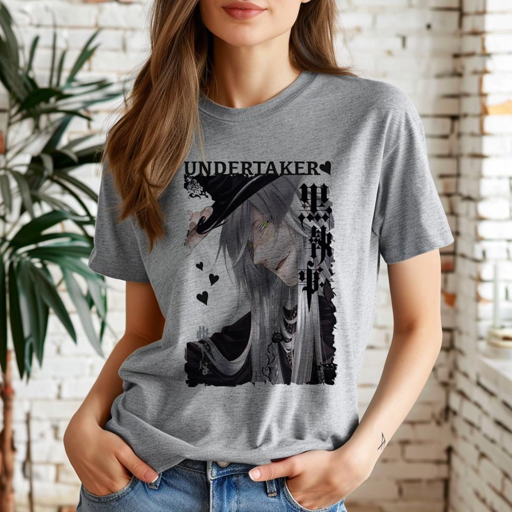 Black Butler shirt women Psychedelic women Graphic Retro korean clothes University t-shirt Retro harajuku Y2k 2000s Grunge