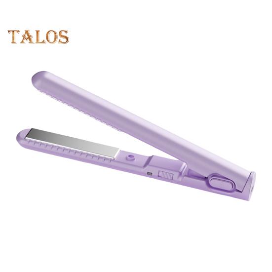 USB Mini Curling Iron 2-In-1 Dual Purpose Curling Wand Flat Iron Hair Straightener Curler Fast Heating Portable Travel Women Short Long Hair Styling