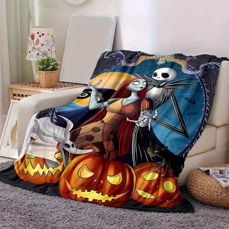 1pc, Cozy Nightmare Before Christmas Home Decor Blanket: Perfect Gift for Bedroom, Living Room, Travel, Camping, Car
