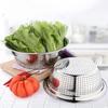 Hemoton Stainless Steel Rice Washing Bowl Kitchen Strainer Colander Bowl Fruit Vegetable Washing Basket for Rice Food Pasta Colander Drain Basket