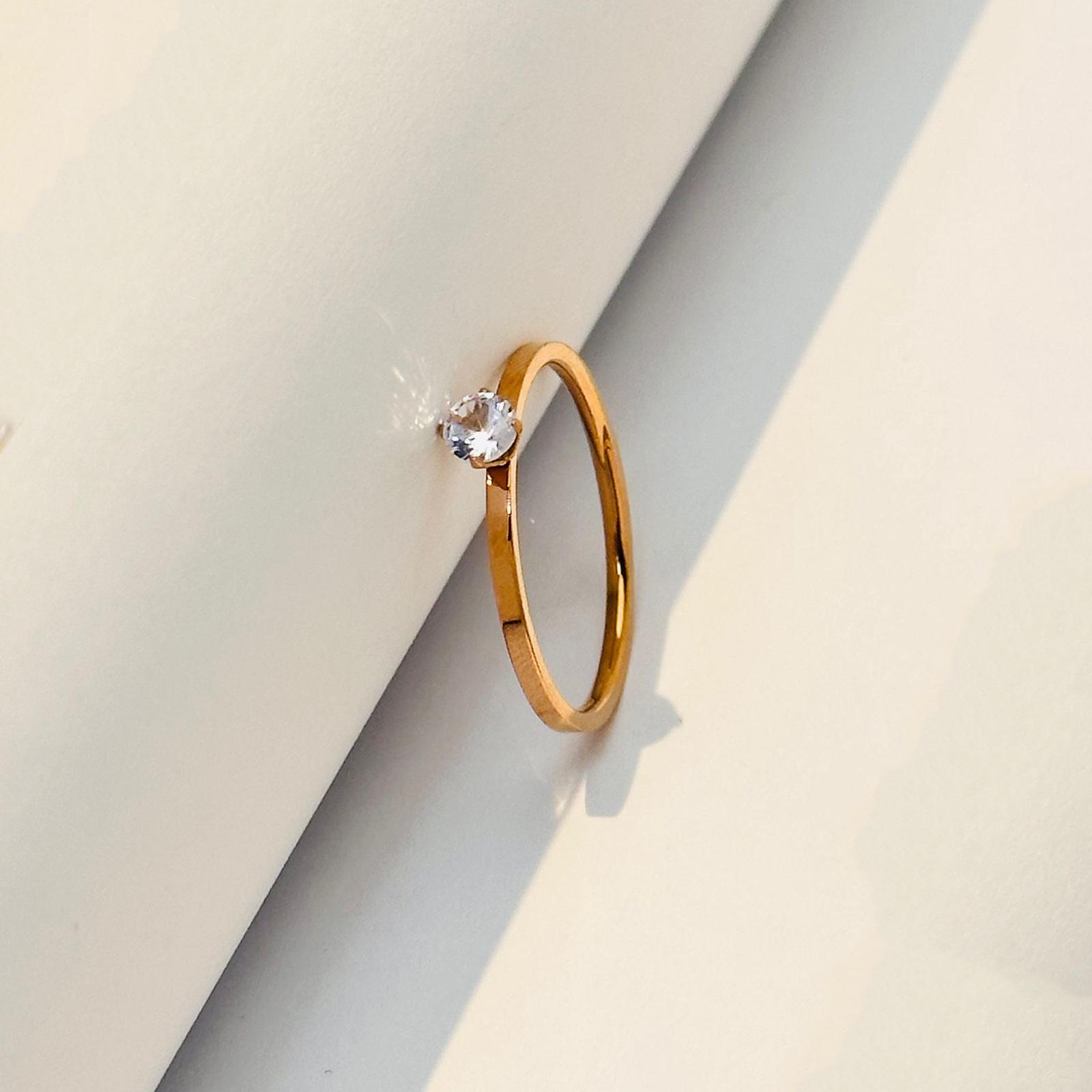 

Универсальное простое декоративное кольцо на указательный палец, модное, не выцветающее, розовое золотое кольцо